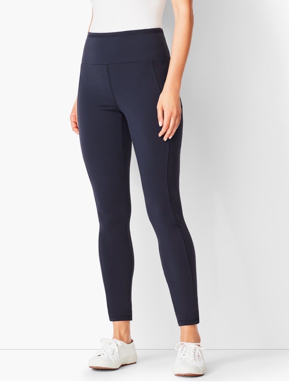 Talbots Black Ponte Leggings M/p